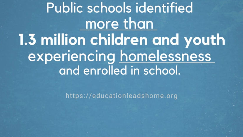 More than 1.3 million children experience homelessness